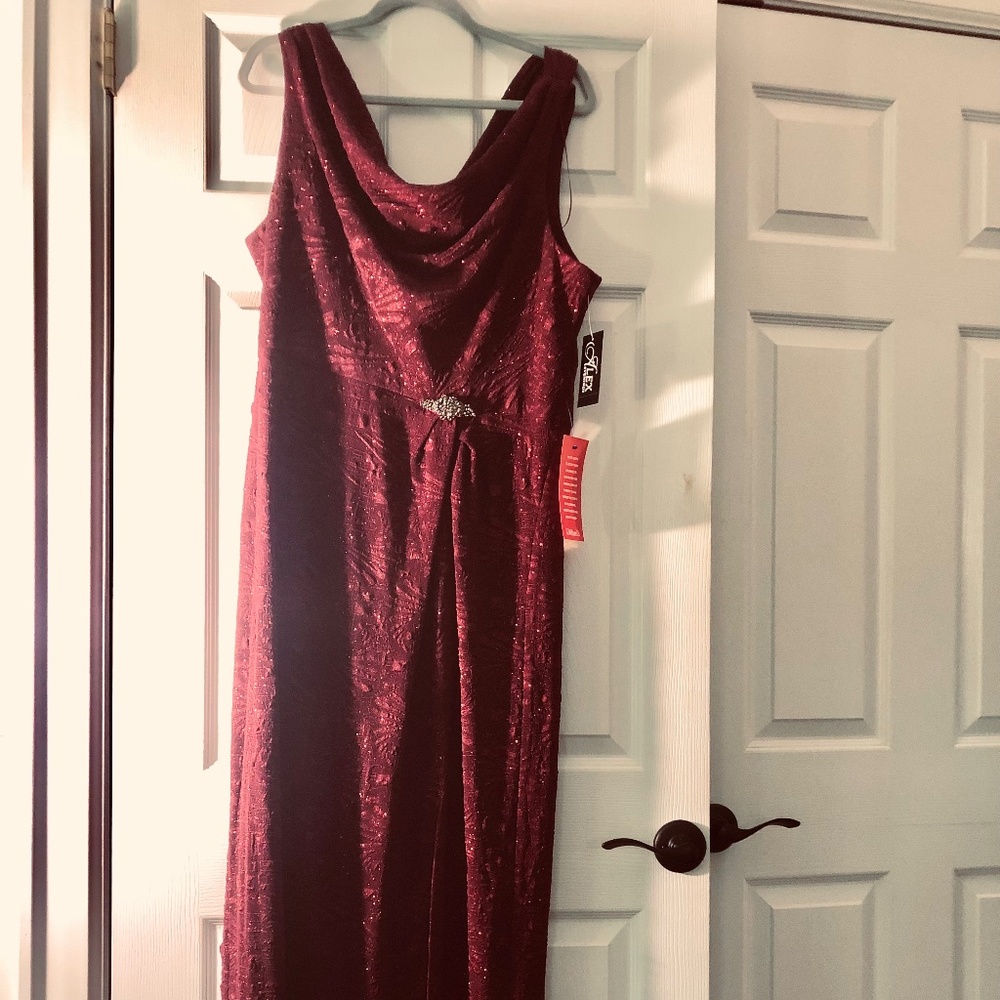 Perfect MOB,MOG,.sparkling,elegant ruby gown, flattering fit, BEAUTIFUL , chic